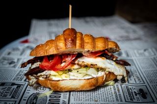 Bacon  and egg croissant