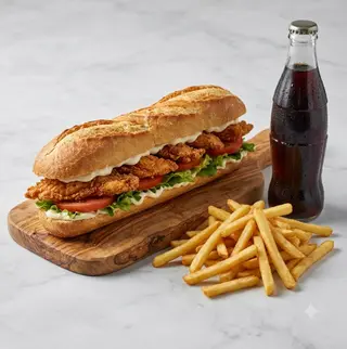 Baguette pollo fritto