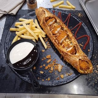 Baguette farcie crspy