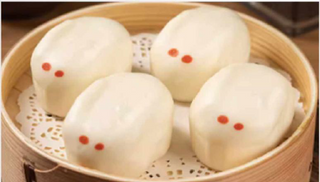 D4玉兔包Bao dolce ripieno crema 4 pezzi