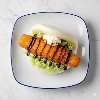 Bao salmon tempura