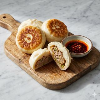 Baozi con carne e verdure fritto 4 pezzi