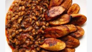 Beans and a plantain
