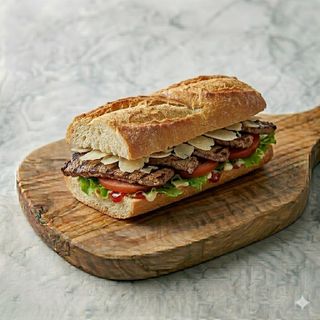 Beef baguette parmigiano
