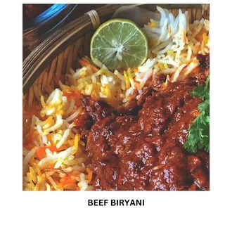 Beef biryani