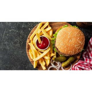 Beef Chilli Burger & Chips