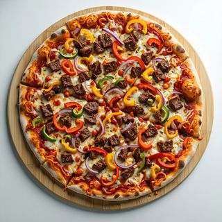 Beef Piri Piri Pizza Family
