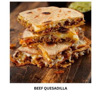 Beef quesadilla with fries
