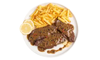 Bife com Molho de Três Pimentas