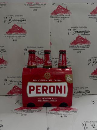 Birra Peroni da 33 cl cartone da 3 pezzi