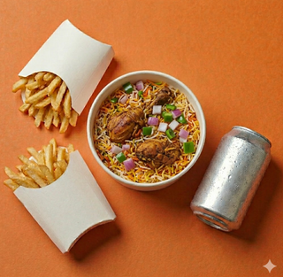 Biryani riso con pollo