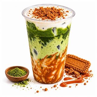 Biscoff Matcha Latte (Iced)