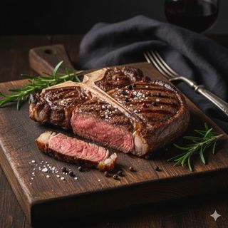 Bistecca nella costola 66€ al kg , circa 900 g!