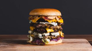 Blue cheese & bacon burger double double