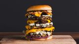 Blue cheese & bacon burger triple triple