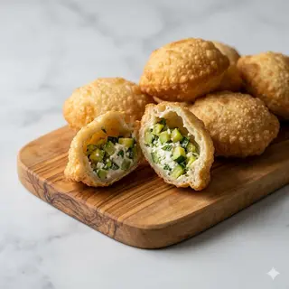 6 PZ Bolle fritte con zucchine, ricotta & menta 5 pezzi