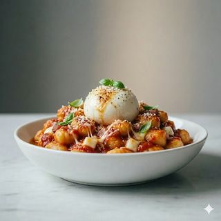 Bomba di bufala con gnocchi alla sorrentina