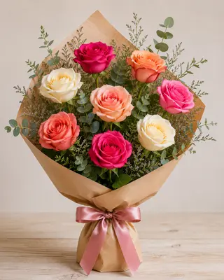 Bouquet di rose colori assortiti