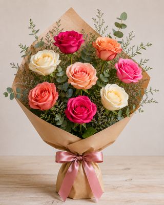 Bouquet di rose colori assortiti