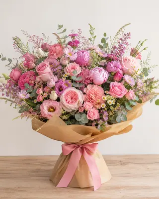 Bouquet fiori misti di stagione Rosa