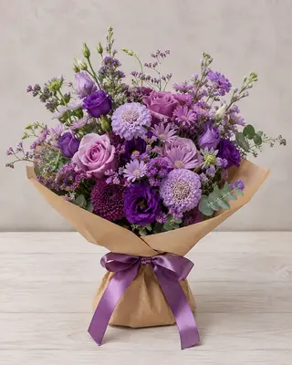 Bouquet fiori misti di stagione viola
