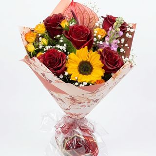 Bouquet Girasole e Rose