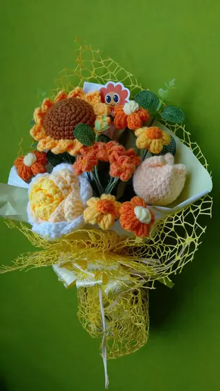 Bouquet sunny a uncinetto