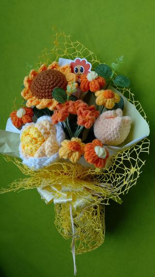 Bouquet sunny a uncinetto
