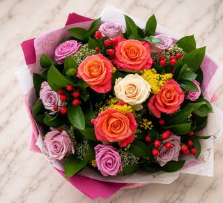 Bouquet con 5 rose
