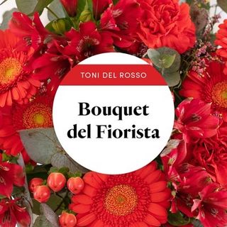 Bouquet del fiorista toni del rosso