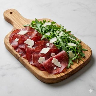Bresaola rucola e scaglie di parmigiano