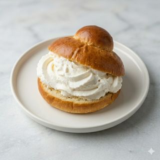 Brioche con panna