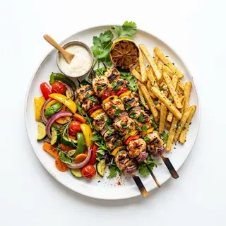 Plat De Brochettes De Poulet