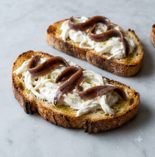 Bruschetta burrata e alici