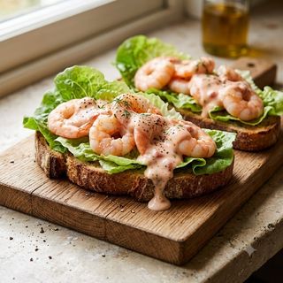 Bruschetta AI gamberetti