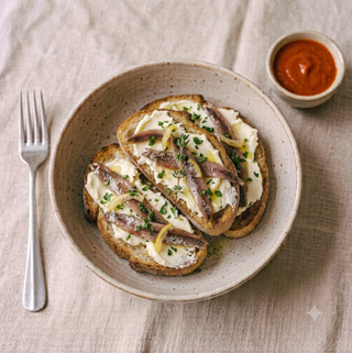 Bruschetta burro e alici