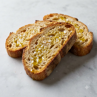 Bruschetta con olio e sale