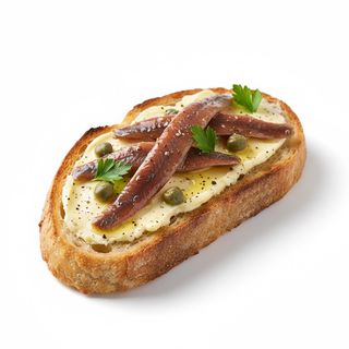 Bruschetta con burro e acciughe