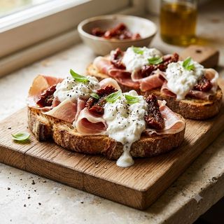 Bruschetta crudo
