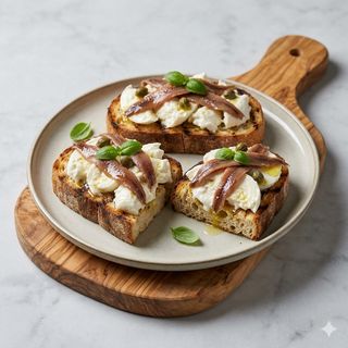 Bruschette Bufala Alici