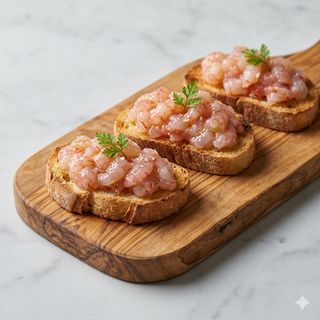 Bruschette tartare di gambero