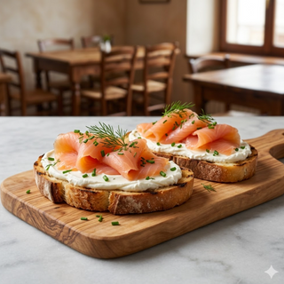 Bruschette salmone philadelphia