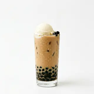 Bubble milk tea ICE with ice-cream