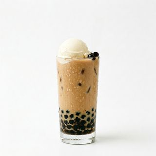 Bubble milk tea ICE with ice-cream
