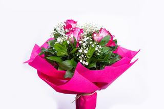 Buket sa roze ružama