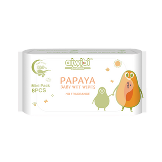 Aiwibi Papaya Baby Wet Wipes, 8pcs