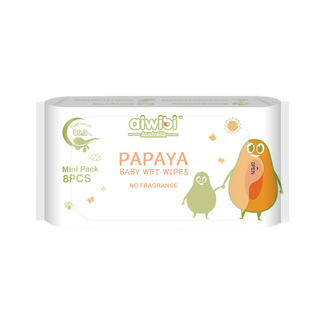 Aiwibi Papaya Baby Wet Wipes, 8pcs