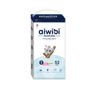 Aiwibi Premium Baby Diapers Mini Size, 52pcs