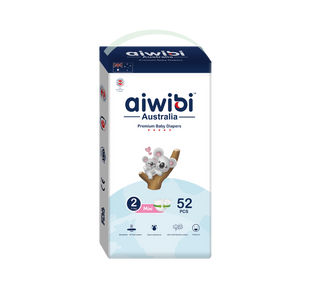 Aiwibi Premium Baby Diapers Mini Size, 52pcs