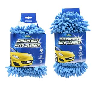 Blue Microfibre Car Sponge Mitt